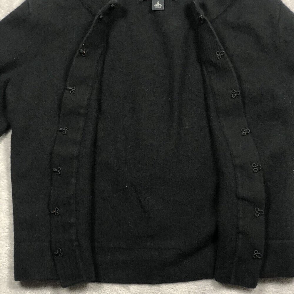 Banana Republic Cardigan Sweater Women Size Small Black Wool Business Casual - Picture 5 of 11